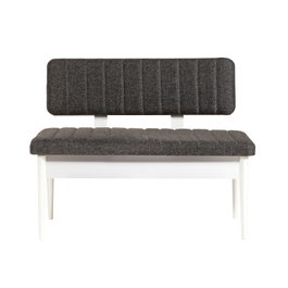 Hanah Home Banco Vina Anthracite, White - Banco de Almacenamiento Moderno de 110 cm de Ancho, Color Blanco y Antracita